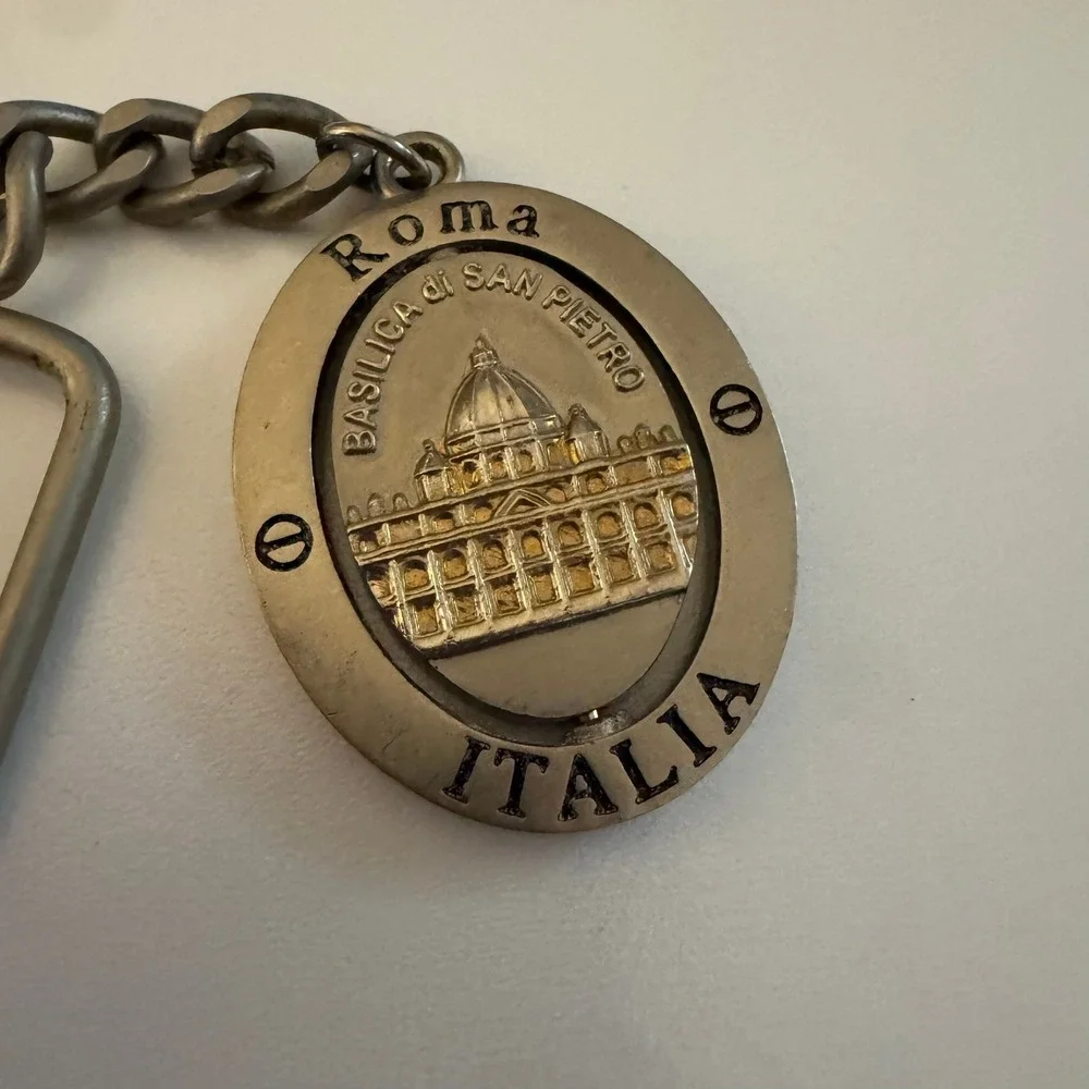 Roma Italia Keychain St Peters‎ Basilica Colosseo Landmark Travel Souvenir